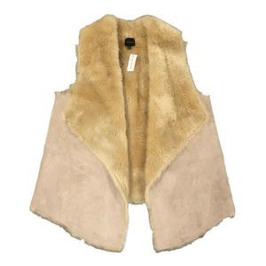 Lane Bryant Women’s Size 14/16 Suede and Faux Fur Draped Open Front Vest Boho